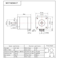 Datasheet NEMA 17 Motor