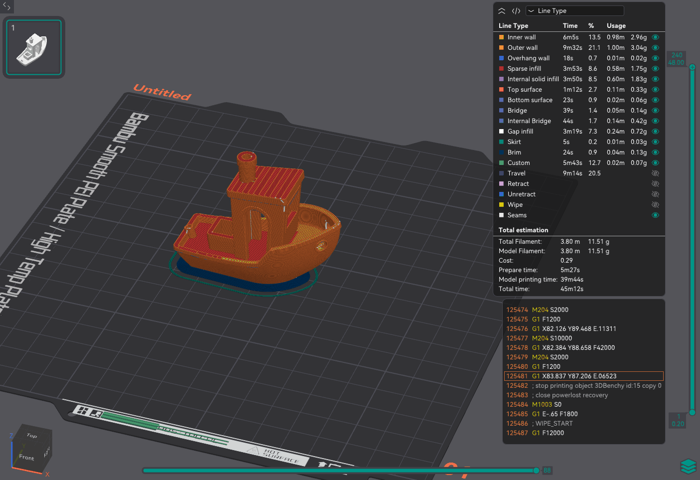Simulation d'impression