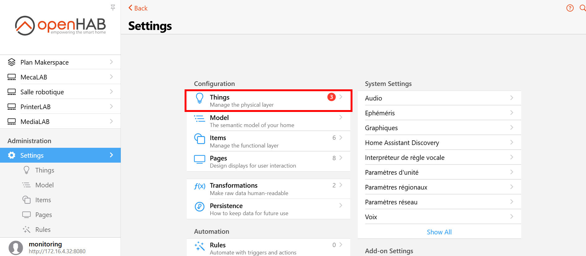 Thing OpenHAB
