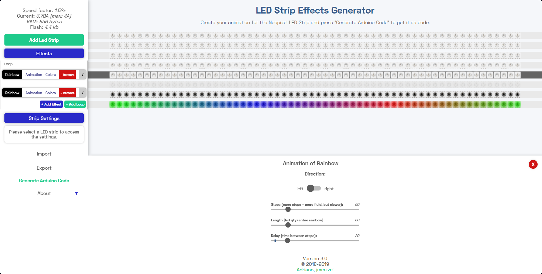 Générateur d’effets pour NeoPixel