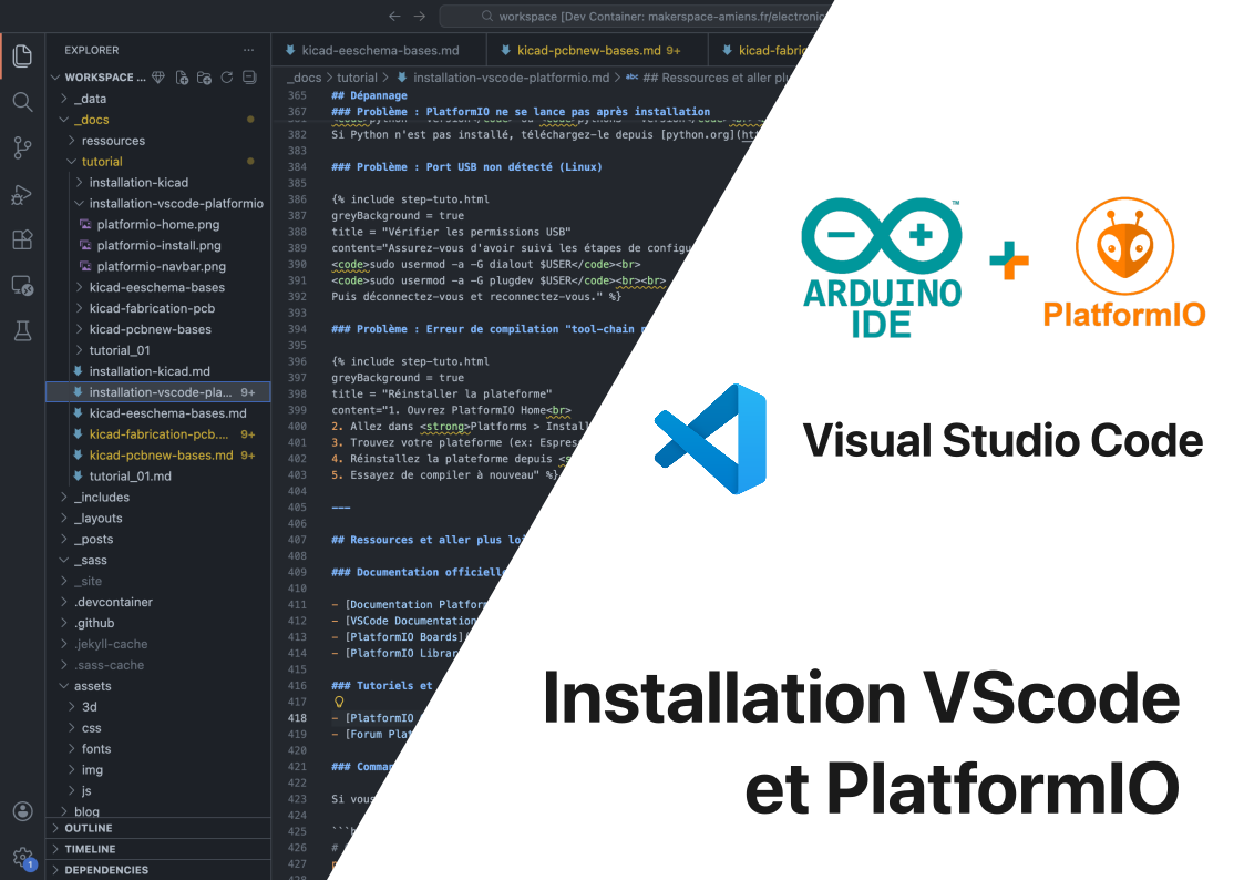 Installation de VSCode et PlatformIO