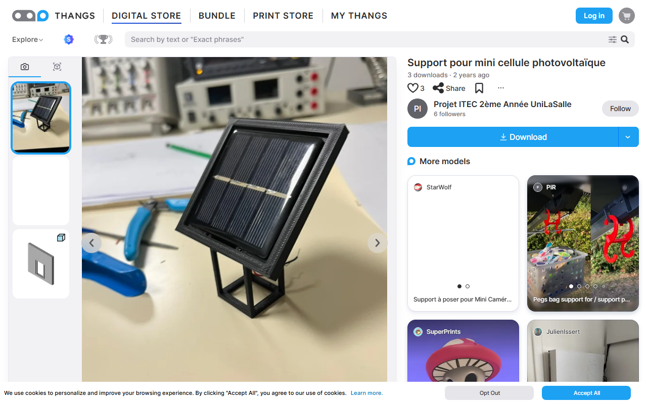 Aperçu de Support cellule photovoltaïque
