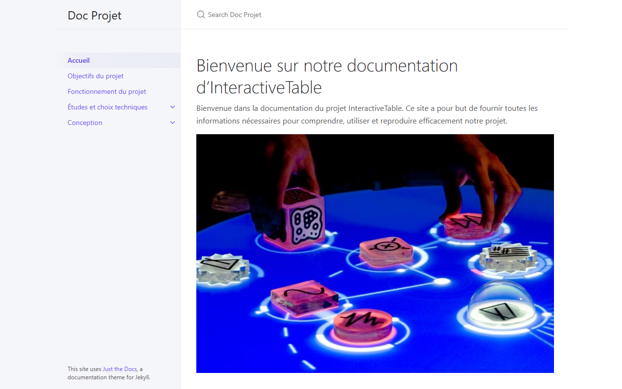 Aperçu de I3 InteractiveTable