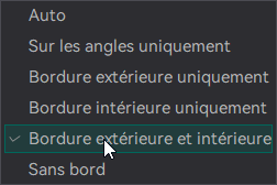Menu bordure